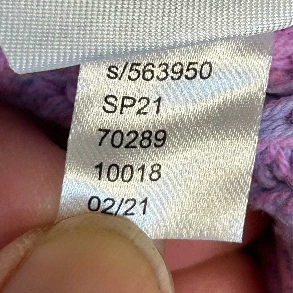 Ann‎ Taylor Pink and Purple Color Block Knit Sweater Women's Size Medium